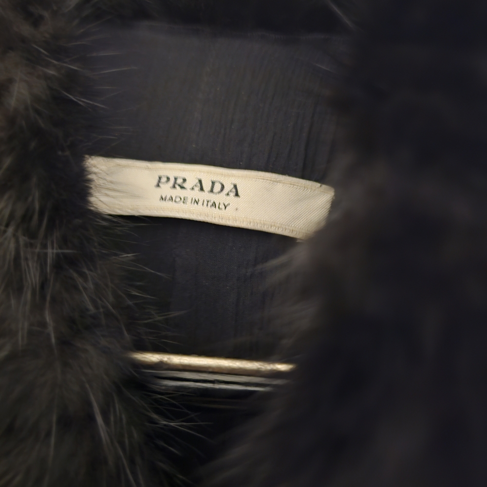 Prada Black Fur Coat